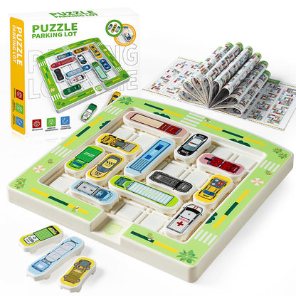 NUBLIXIP Parking Puzzler Magnetic Travel Game - 360 Traffic Jam Logic Challenges, Brain Teaser Toy for Kids Ages 3+, Parent-Child Problem Solving Car