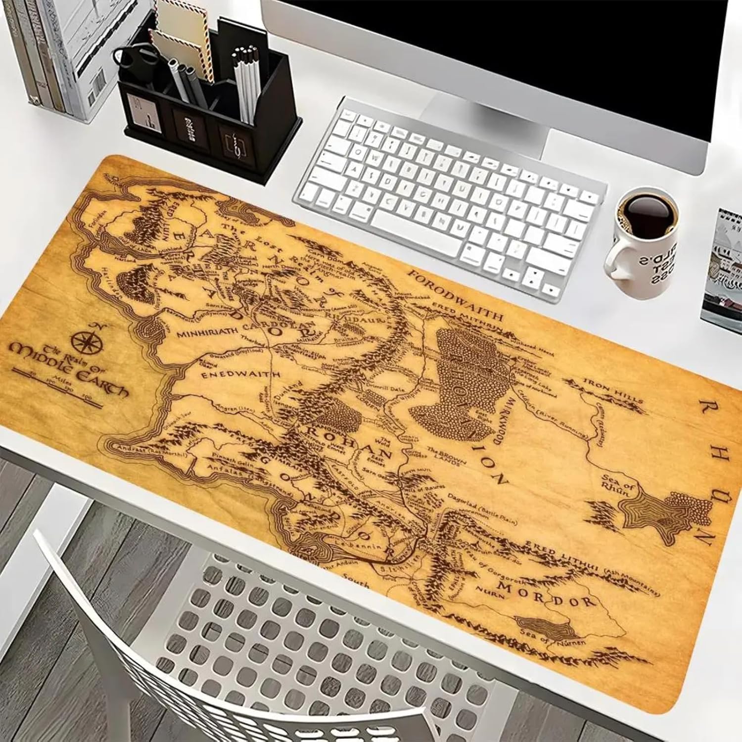 Playmat Board Game Card Game Trading Card Game Play mat Desk pad Original Hand-Painted Stitched Edges Smooth Surface Rubber Base 23.6x13.8in