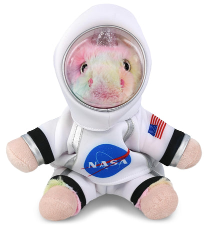DolliBu Rainbow Unicorn Astronaut Plush Toy - Fantasy Astronaut Stuffed Animal with Space Helmet and NASA Astronaut Suit, Spaceman Doll Decor