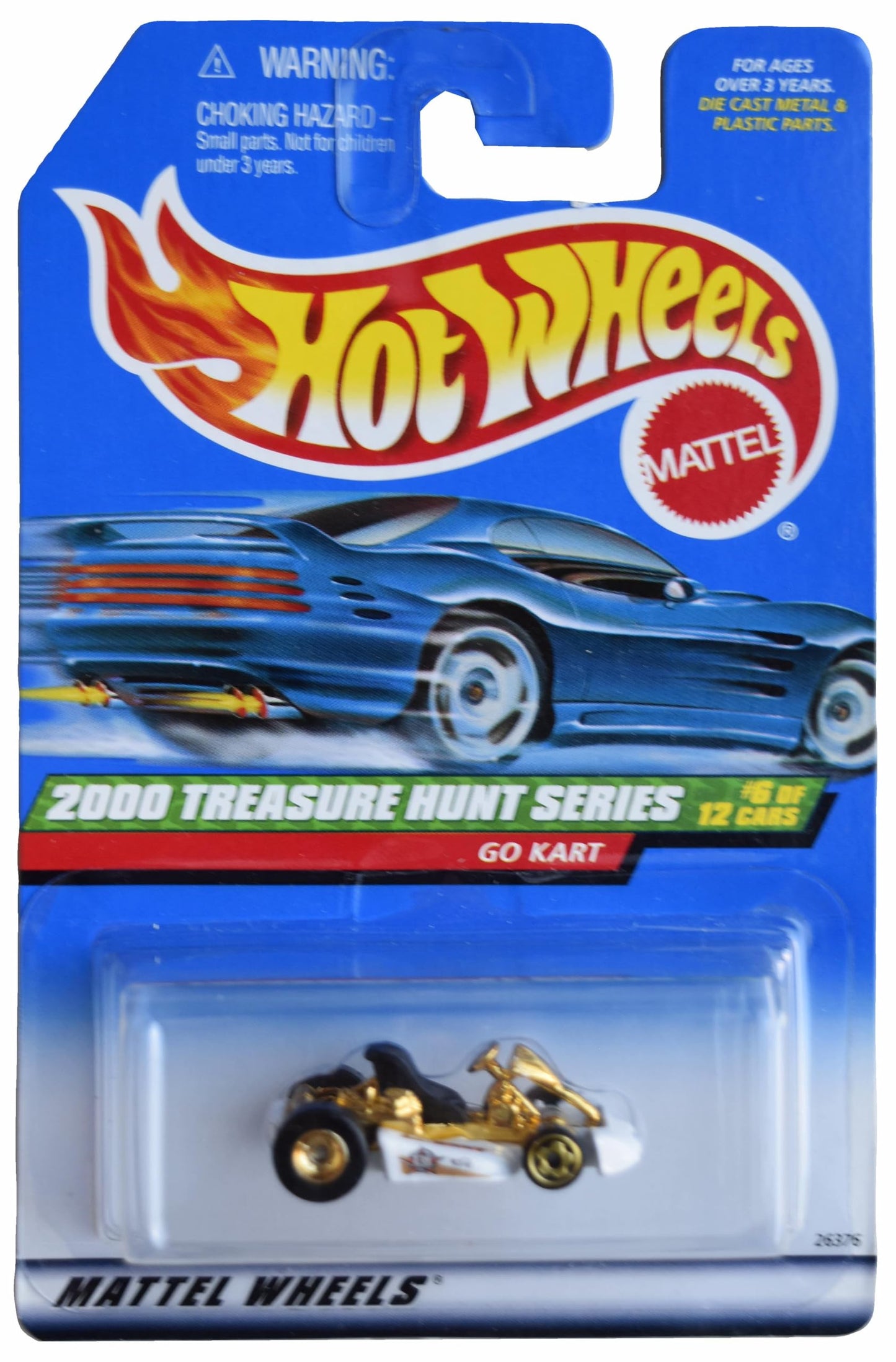 Hot Wheels Go Kart, 2000 Treasure Hunt Series 6/12 [White/Gold/Black]