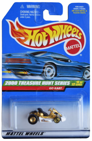 Hot Wheels Go Kart, 2000 Treasure Hunt Series 6/12 [White/Gold/Black]