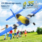 Toileum RC Plane Drone, 3 Channel RC Remote Control Airplane,2.4GHz with 2 Batteries 6-axis Gyro Stabilizer,Foam Airplanes Toy Planes for Kids Boys