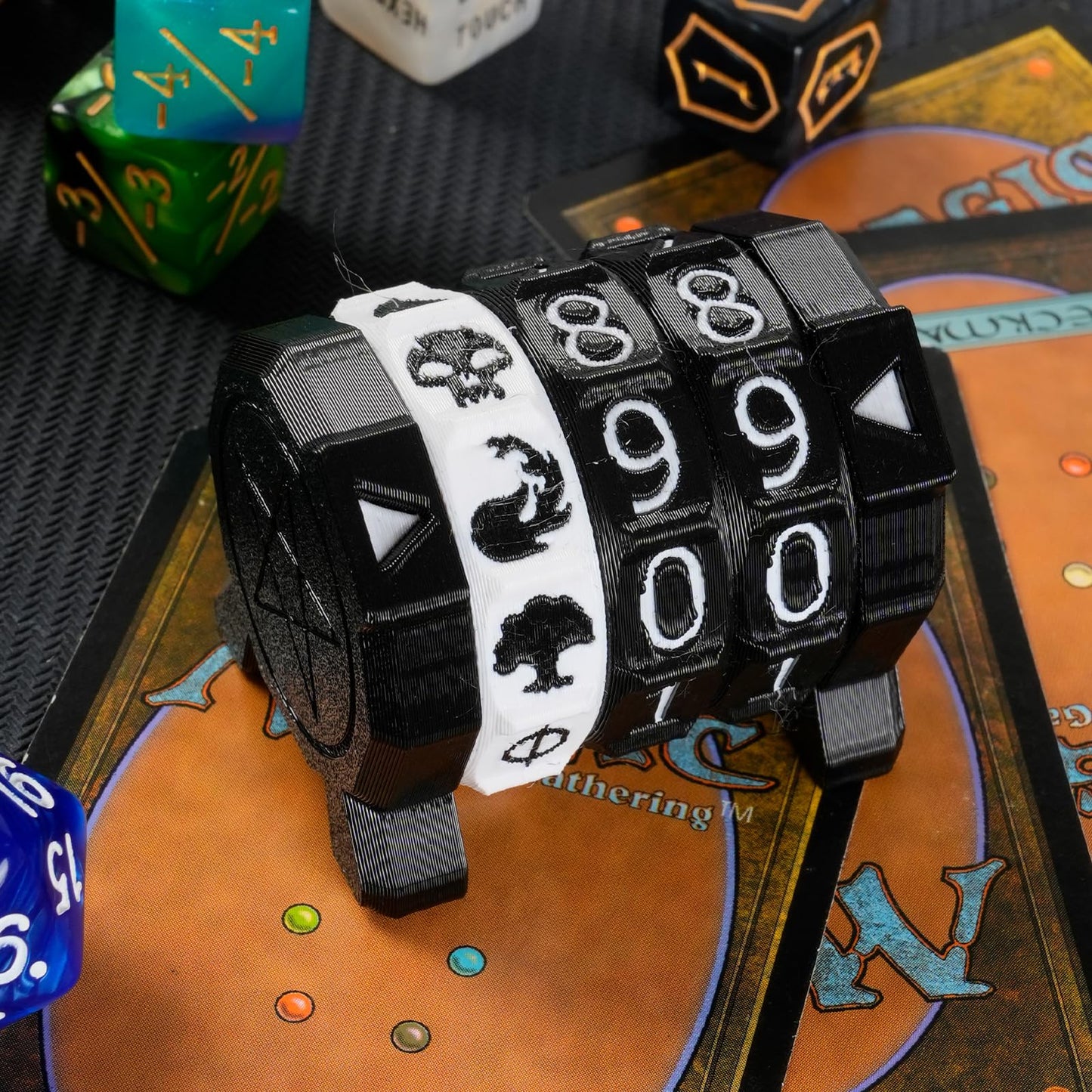 MTG Life Counter Wheel Health Tracker Gradient Game Counter for Board Game Compatible Table top Games with Magic Card Game Accessories CCG Creature