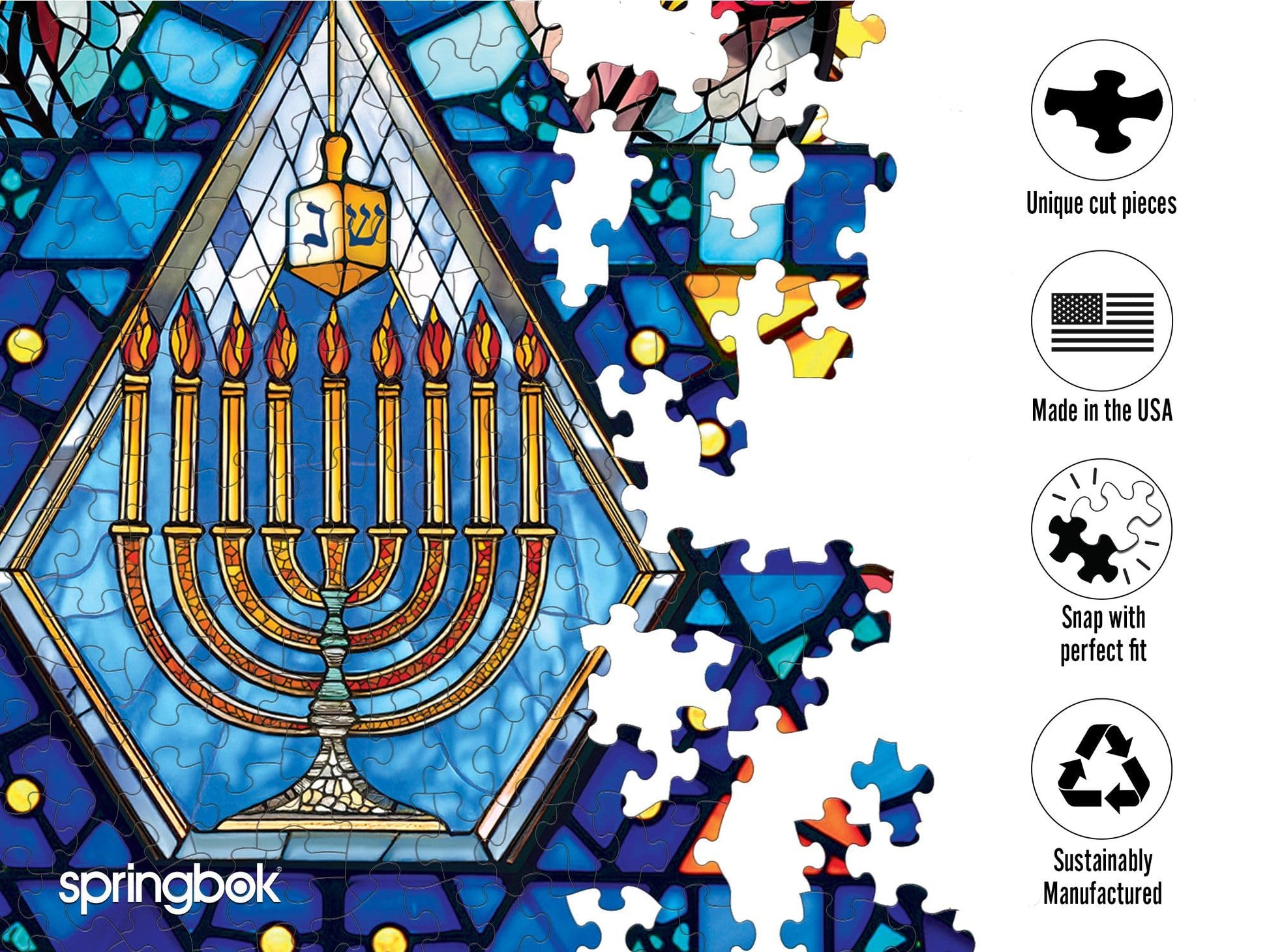 Springbok Star of David 500 Piece Round Jigsaw Puzzle for Adults