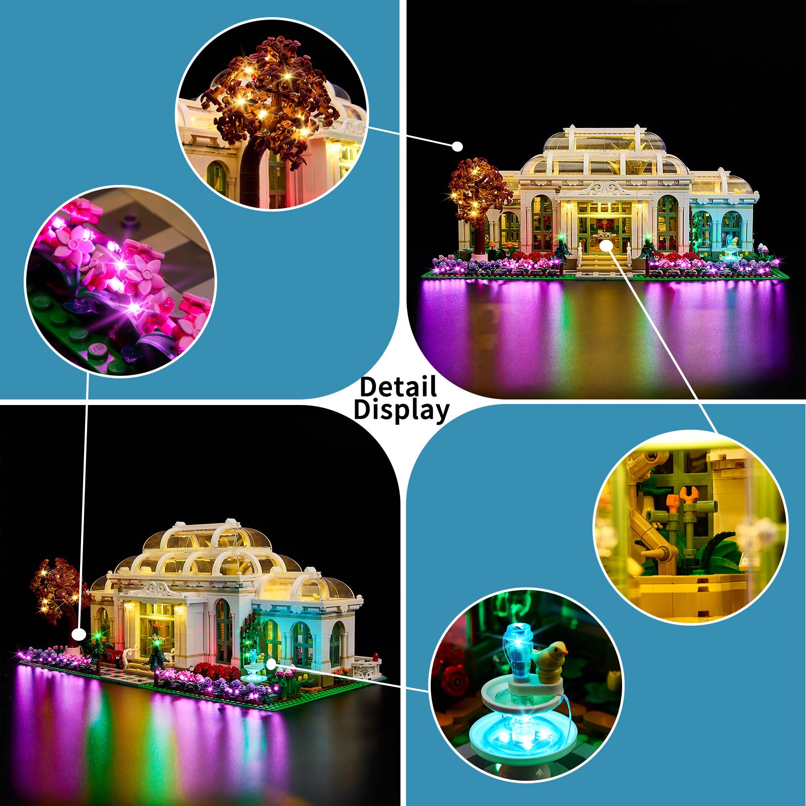BrickSoul LED Light Kit for Lego 21353 Botanical Garden Building Set, Botanical Garden Light-Up Kit, Does Not Include Building Brick Set (Classic