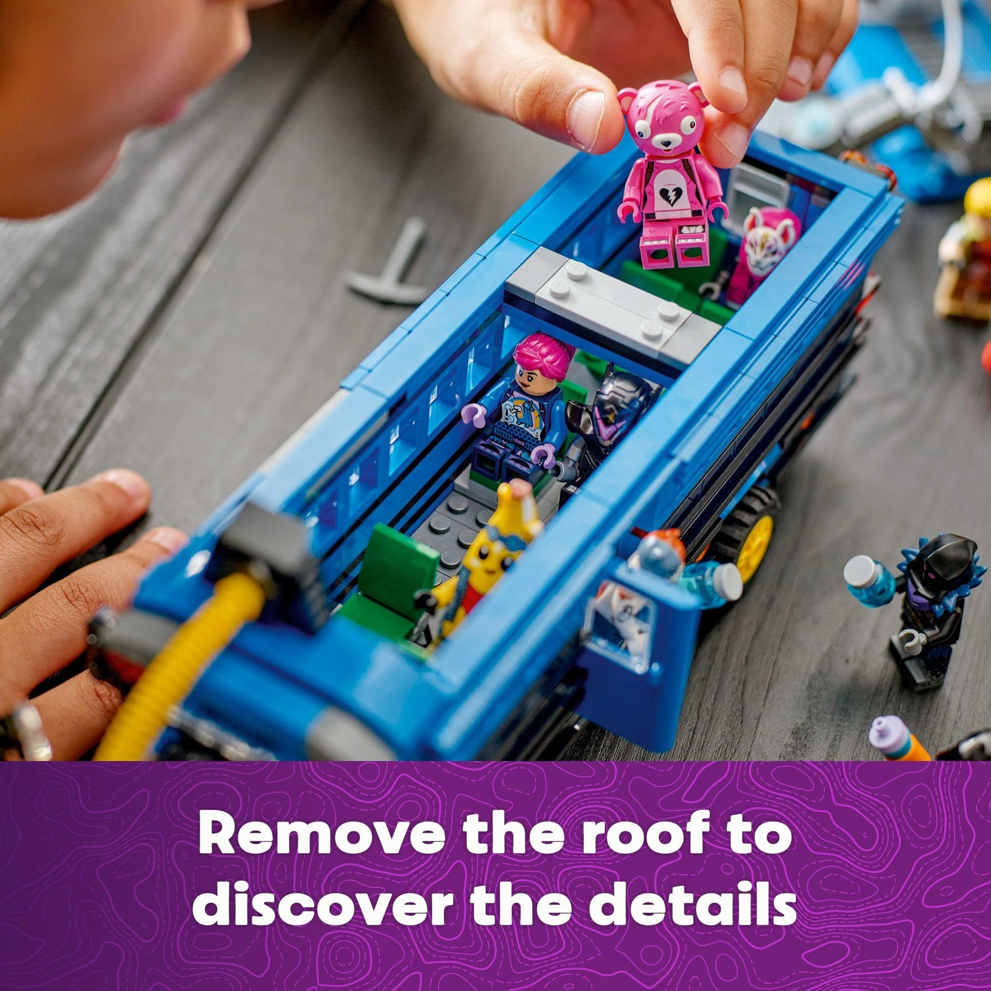 LEGO Fortnite Battle Bus Building Toy - Collectible Fortnite Toy for Kids, Boys & Girls, Ages 10+ - Pretend Play Set with 9 Minifigures from Video