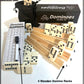 Games Dominoes Double 6, Tournament Size, Two Toned with Spinner (Center) Rivets, in Wooden case