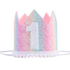 1st Birthday Rainbow Crown - Photo Props for Baby's First Birthday, Mini Pastel Rainbow Party Decorations