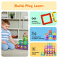 PicassoTiles 42pcs Magnetic Tiles Magnet Blocks See-Through Shape STEM Toys Building Block Educational Playset Compatible with Major Brand Tile