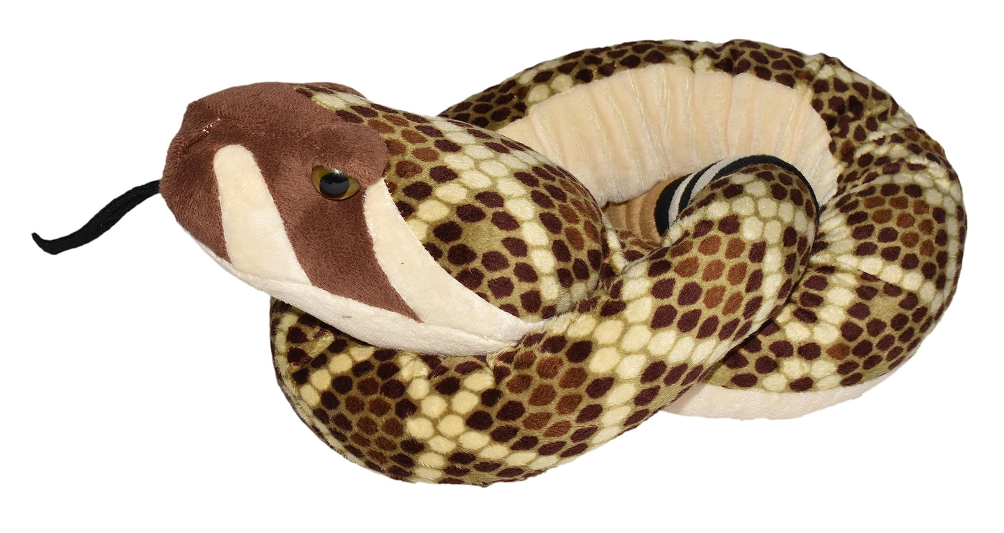 Wild Republic Snakesss Western Diamondback Rattlesnake Stuffed Animal - 54"