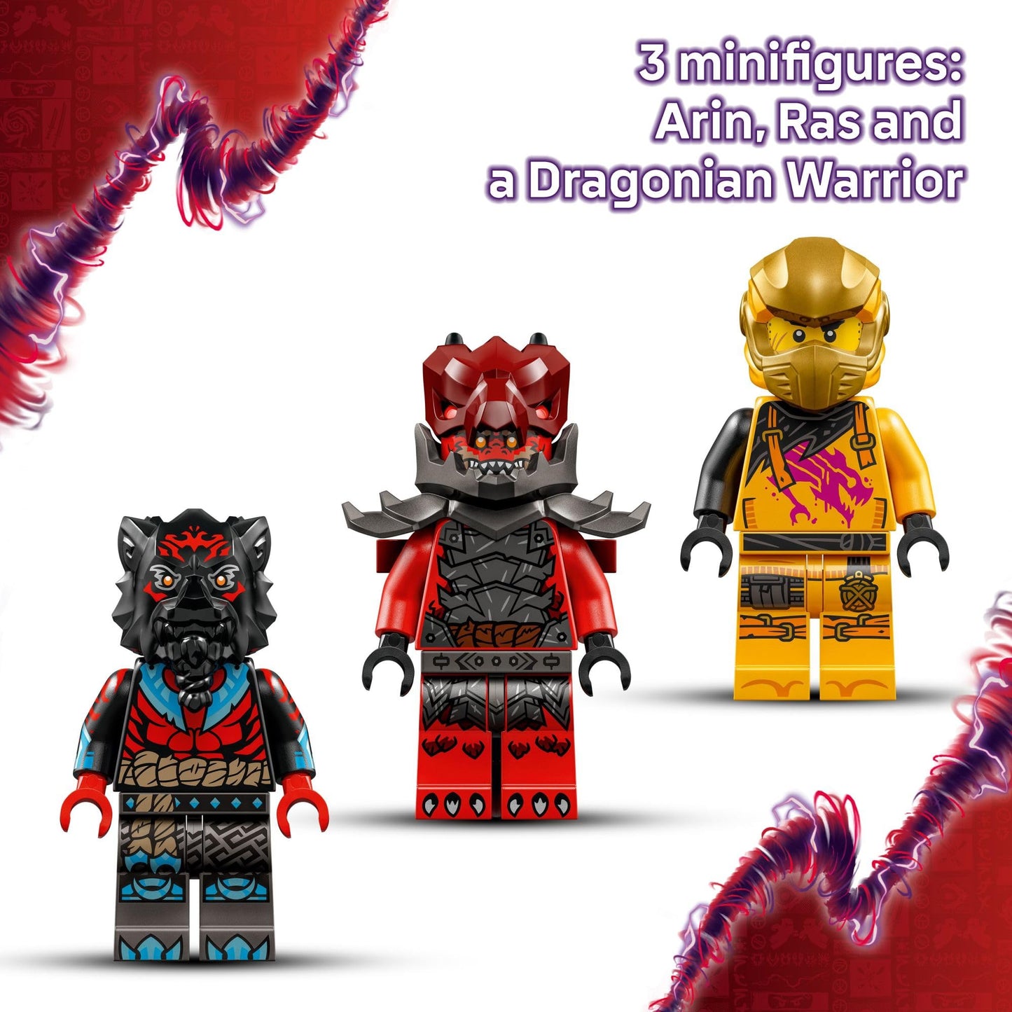 LEGO NINJAGO Ras and Arin's Super Storm Jet Toy - Building Set for Kids, Boys and Girls, Ages 8+ - Airplane Toy with Detachable Drone and 3
