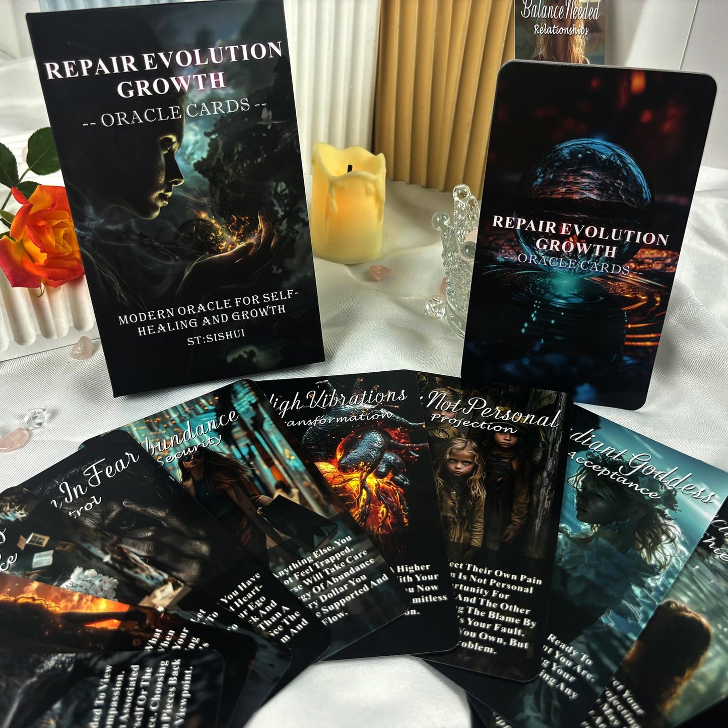 Healing Oracle Cards Deck, Oracle Cards Set, Oracle Cards for Beginners, Self-Healing Tool, That Helps You Discover What Needs to Shift Or Release