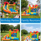Inflatable Water Slide Bounce House, 10x10 Large Bouncy Castle with Climbing Wall, Splash Pool, Water Cannon & Blower, Heavy Duty Backyard Water Park