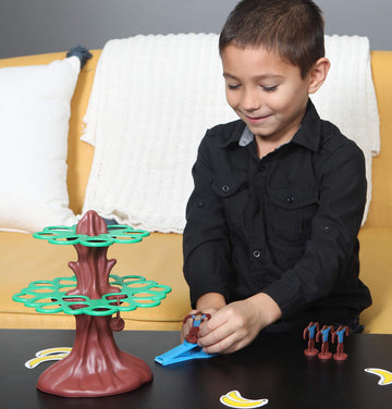 Pressman Jumpin' Monkeys: Catapult Your Monkeys Into The Tree to Win, Multi, 5"