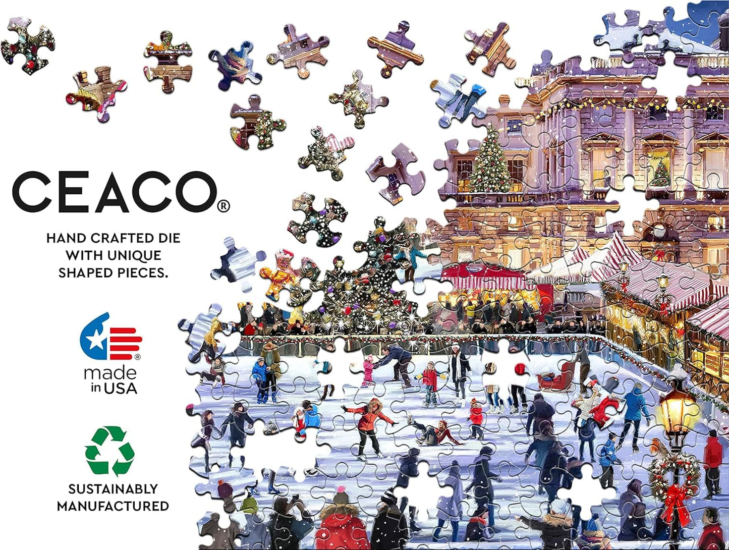 Ceaco - Winter Skating - 1000 Piece Christmas Jigsaw Puzzle