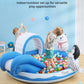 Inflatable Play Center, EVAJOY Kiddie Pool with Slide for Children, Sprinkler, Ice & Snow Theme with Inflatable Dolls, Easy Setup for Garden