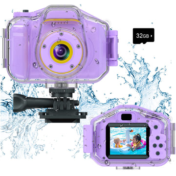 Agoigo Kids Waterproof Camera - Children Underwater HD Video Digital Camcorder, Portable Travel Toy for Toddler - Ideal Christmas Birthday Gifts for