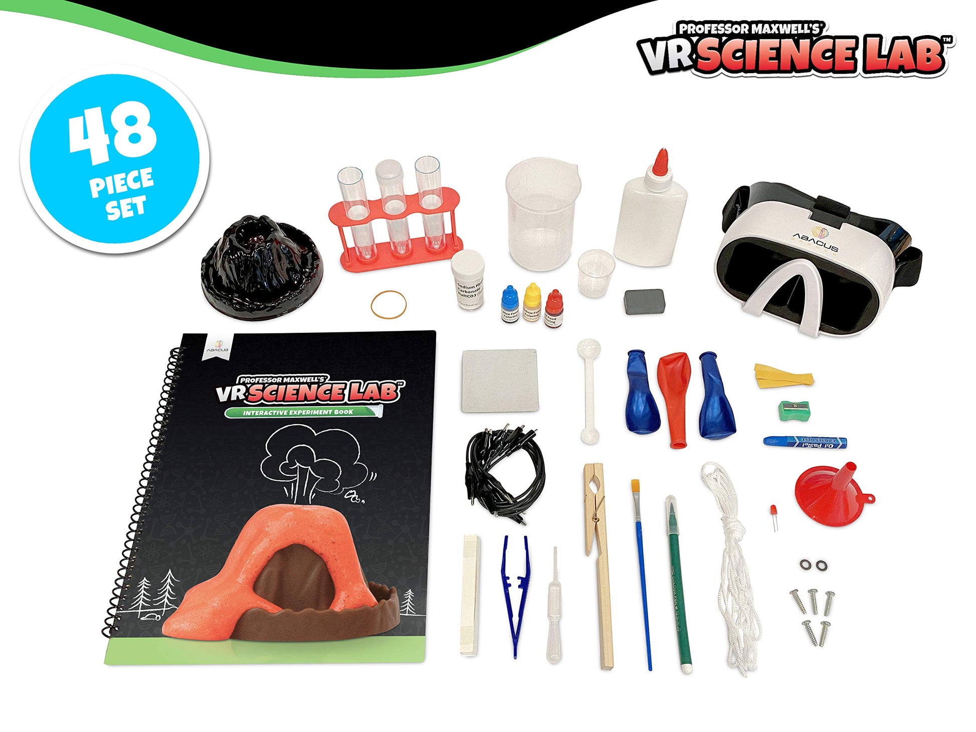 Professor Maxwell's VR Science Lab - Virtual Reality Kids Science Kit, Book and Interactive STEM Learning Activity Set (Full Version - Includes