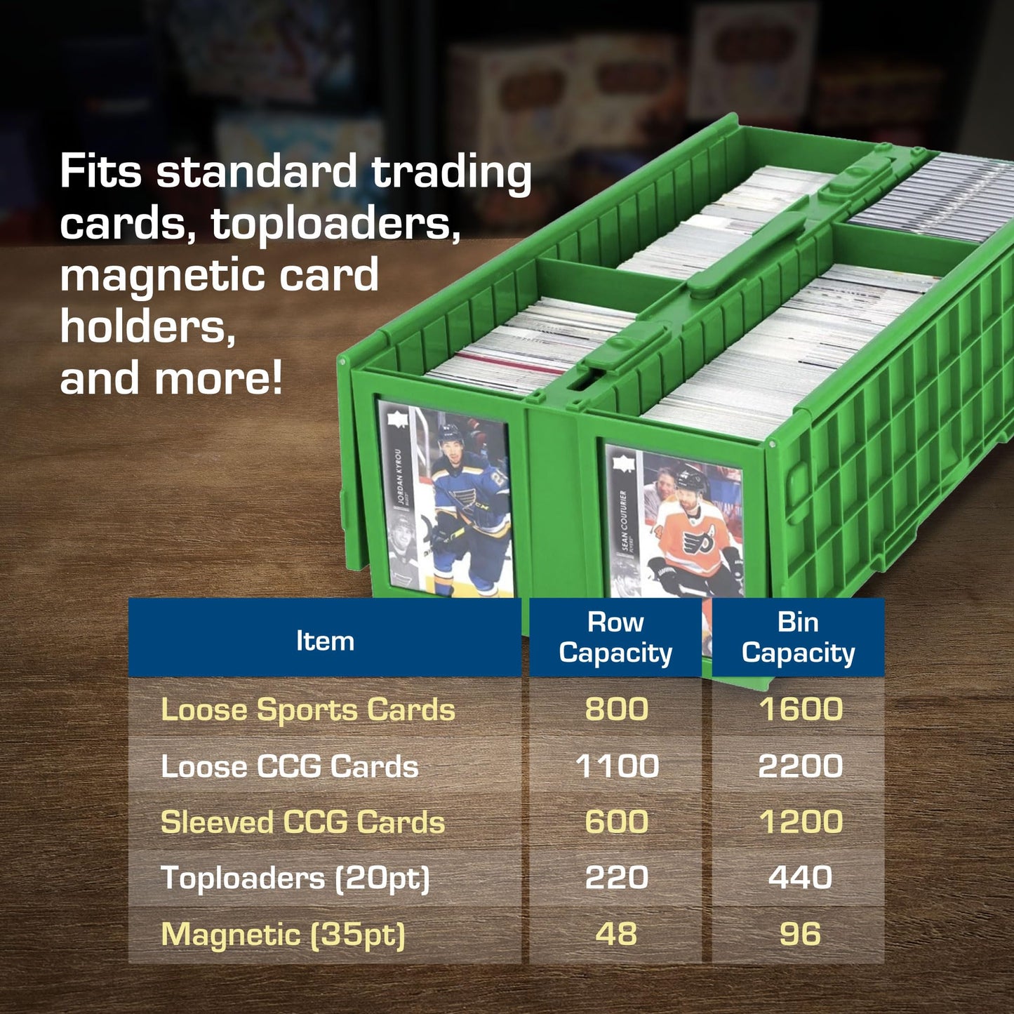 BCW Collectible Card Bin - Holds up to 1600 Cards | Large Card Storage Box for Loose Trading Cards | Pokemon, MTG, and Sports Card Storage Boxes |