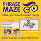 Phrase Maze Word Puzzle Party Card Game for Teens and Families Ages 10+ Hidden Phrase Pattern Recognition Brain Teaser for 2-6 Players - Adult Games