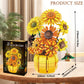 EMANNON Flowers Building Set for Adults - Sunflowers Building Blocks with Vase 1009PCS, Artificial Flowers Botanical Collection Gifts for Christmas