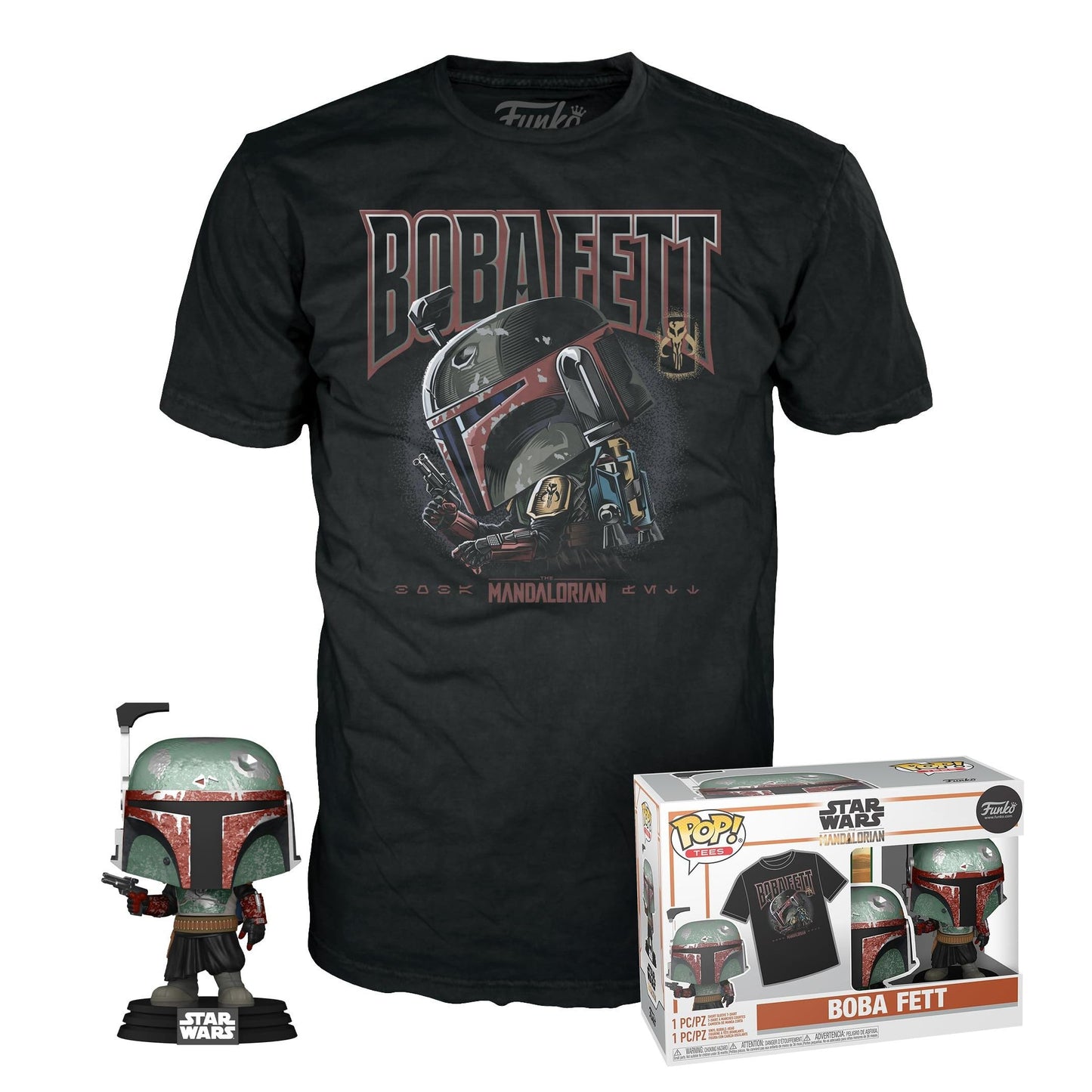 Funko & TEE: SW - Boba Fett - XL - Star Wars - T-Shirt - Clothes with Collectable Vinyl Figure - Gift Idea - Toys and Short Sleeve Top for Adults