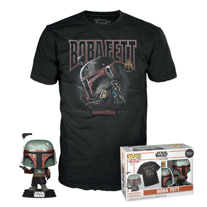 Funko & TEE: SW - Boba Fett - XL - Star Wars - T-Shirt - Clothes with Collectable Vinyl Figure - Gift Idea - Toys and Short Sleeve Top for Adults