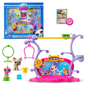 Littlest Pet Shop, Pets Got Talent Play Set - Gen 7, Pets #67 & #66, Authentic LPS Bobble Head Figure, Collectible Imagination Toy Animal, Kidults