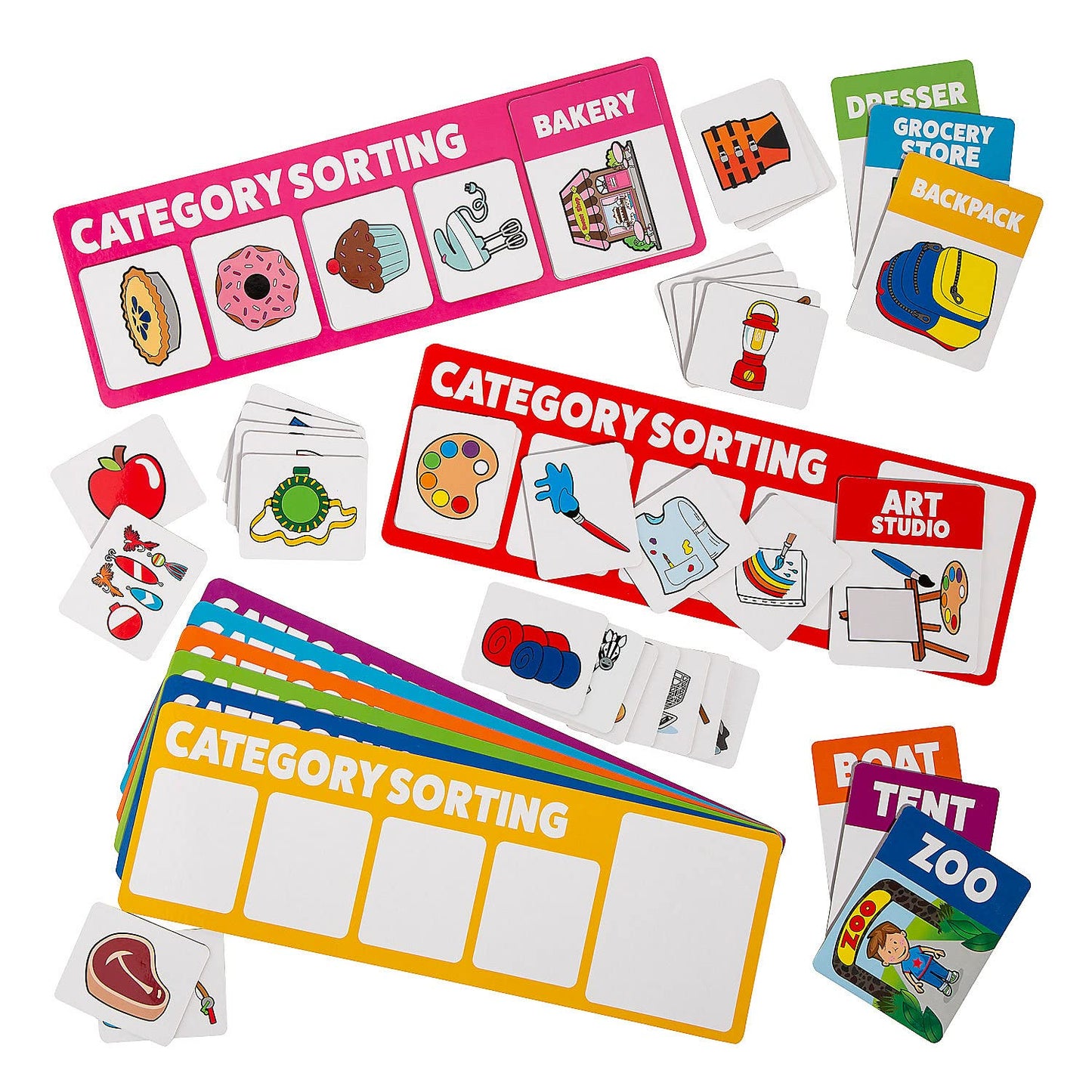 Fun Express Category Sorting Picture Cards 48 Piece Set