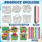 36 Set Father's Day Magnets Craft for Kids, Color Your Own Fathers Day Magnets Craft Best Dad DIY Crafts Kit Gifts for Happy Father's Day Dad's