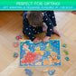 Montessori Mama World Map Wooden Puzzle, Continents and Oceans Puzzles for Kids Ages 4-6. Perfect Educational Toys for 4 Year Old Including Global