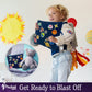 Pinwheel Crafts Beginner Sewing Kit for Kids 8-12 with Telescope - Astronomy Solar System Easy Sew Space Pillow Kit with Planet Patches - Make Your