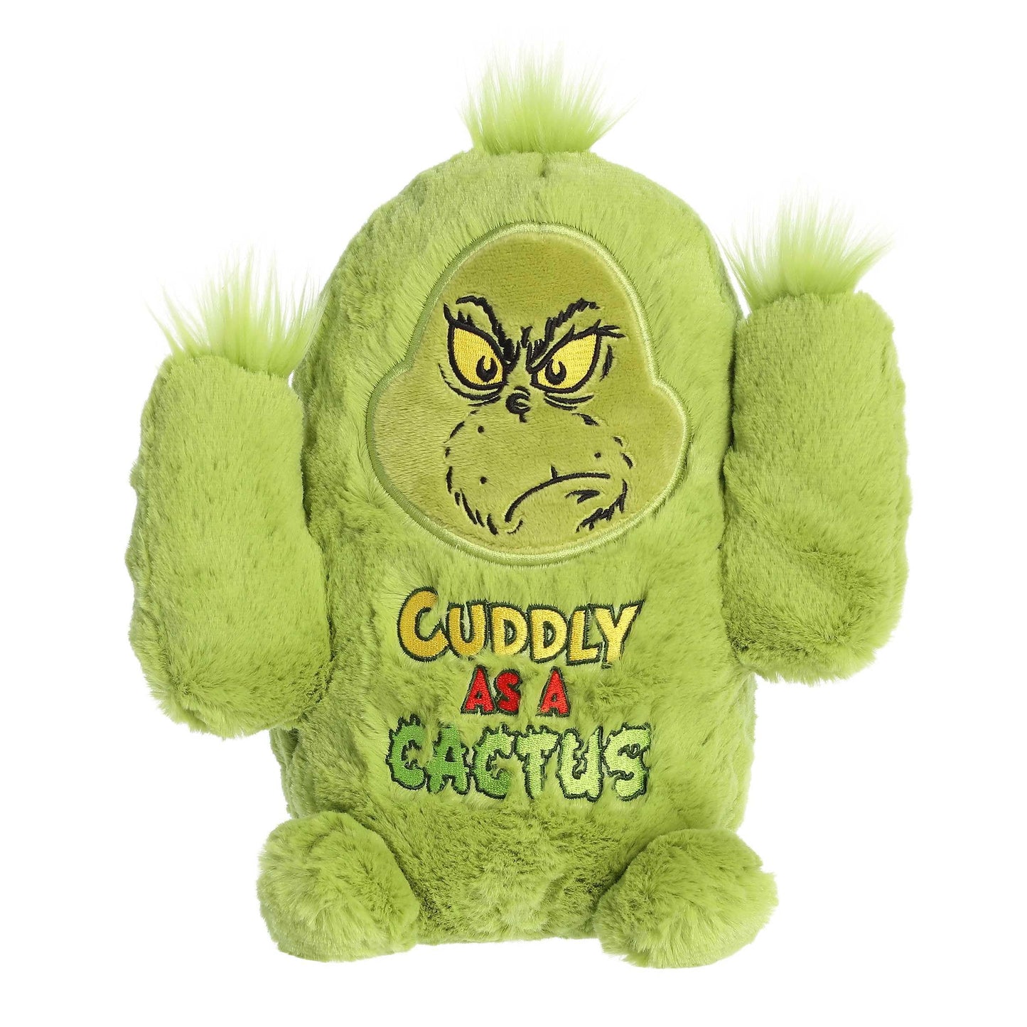 Aurora® Whimsical Dr. Seuss™ Prickly Grinch Stuffed Animal - Officially Licensed Plush for Imaginative Play - Perfect for Kids and Adults - Green 9.5