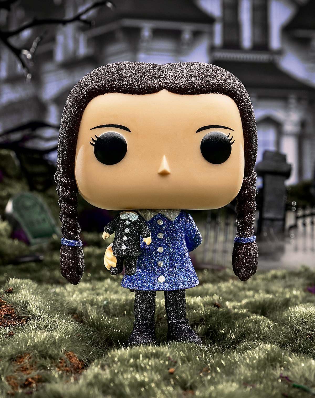 Funko Spirit Halloween The Addams Family Wednesday Addams Diamond Glitter POP! Figure | Officially Licensed | Wednesday Collectible