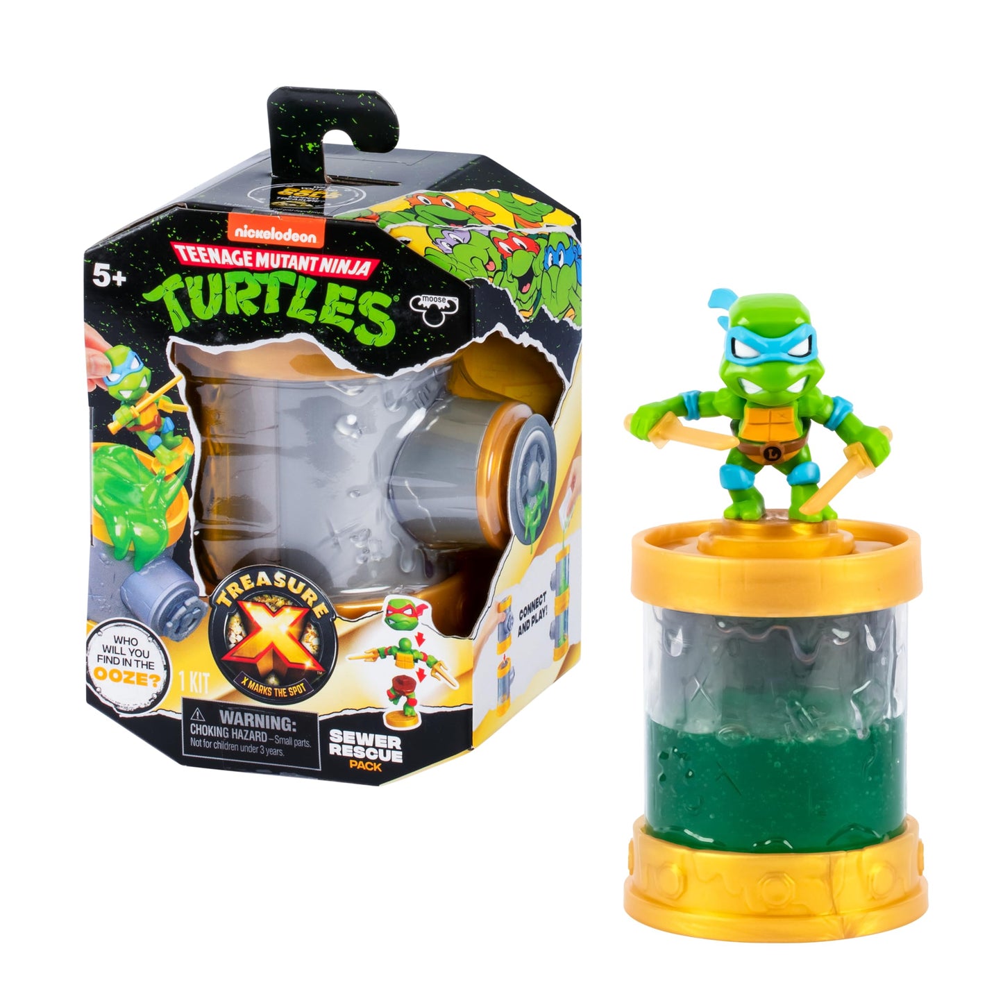 Treasure X Teenage Mutant Ninja Turtles Sewer Rescue Pack 10 Levels of Adventure 7 TMNT Character Figures to Rescue from Ooze Filled Sewer Pipes