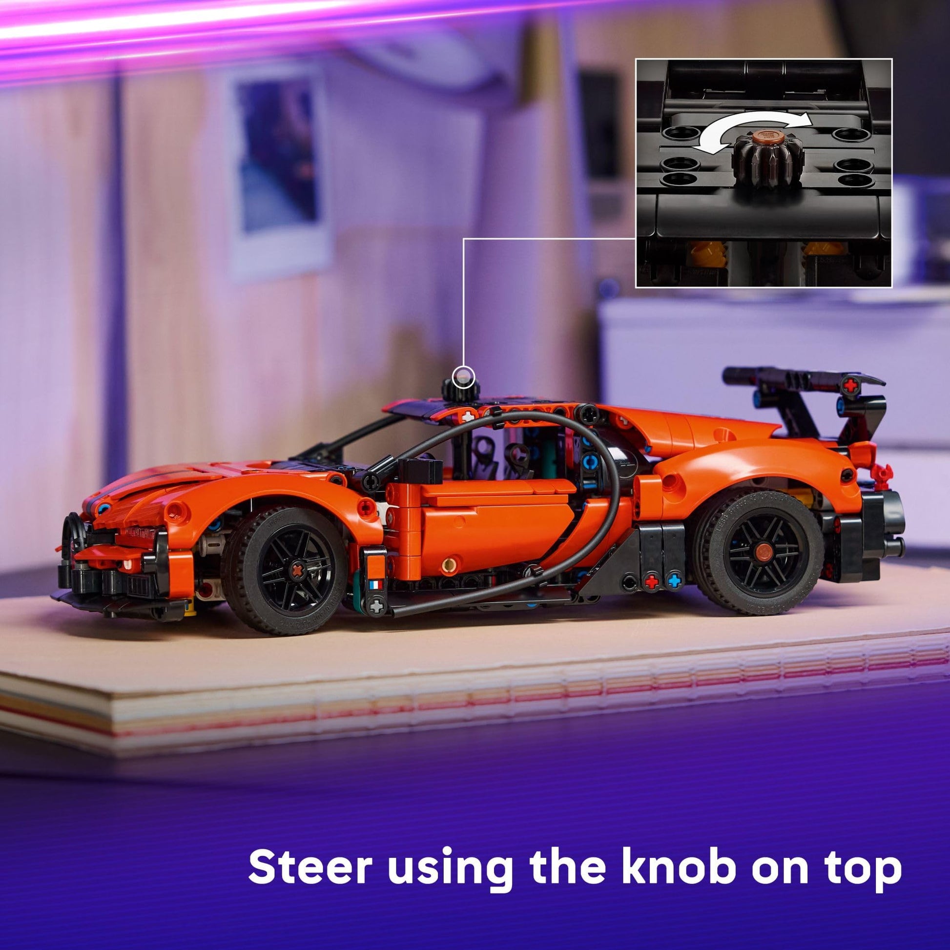 LEGO Technic Bugatti Chiron Pur Sport Hypercar Building Toy for Boys & Girls - Sports Car Toy W/Realistic Steering & Engine for Kids & Racing Fans