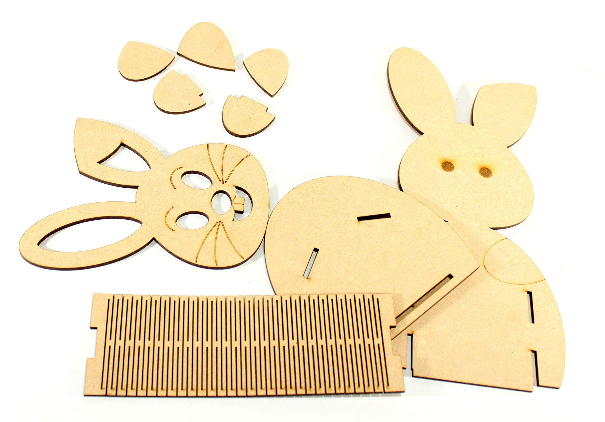 eSplanade DIY Wooden 3D Puzzle Rabbit - Desk Organizer, Pen Stand - Easy to Assemble