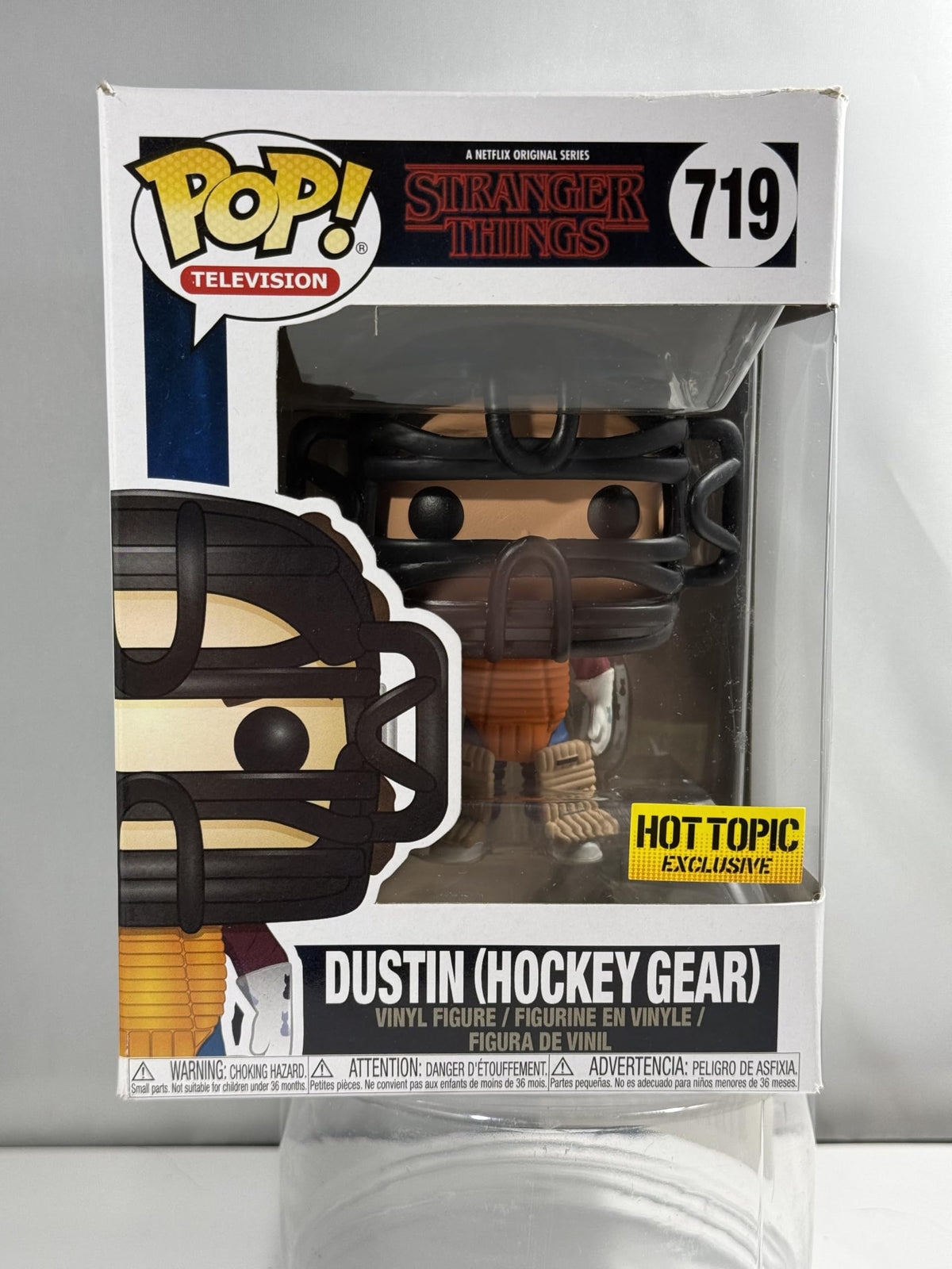 Funko Pop! Television #719 Stranger Things Dustin Hockey Gear (Hot Topic Exclusive)