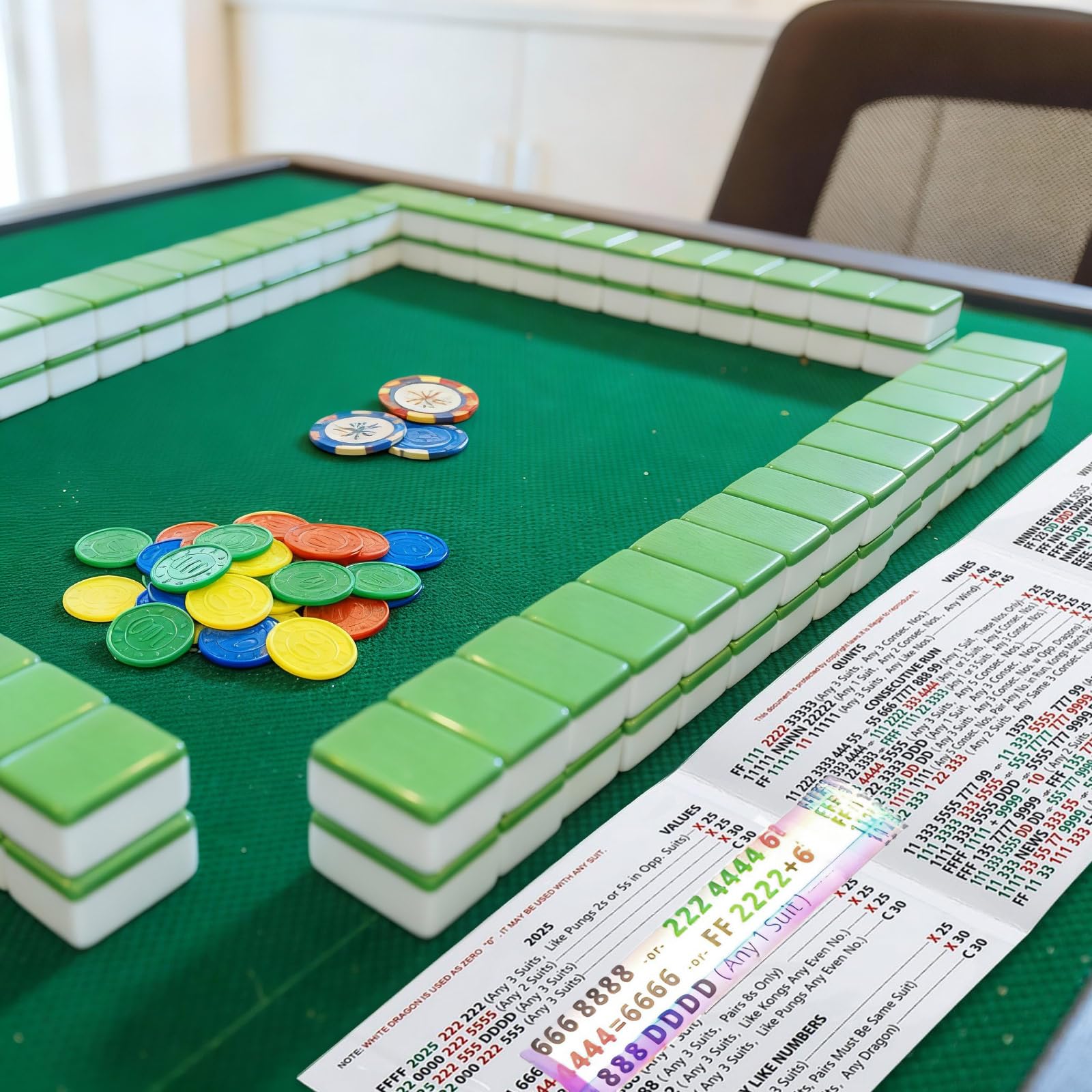 Mangpung Mahjong Line Finder Mahjong Magnified Line Reader Magnified Finder for Mahjong Card with Guiding Line Ideal Gift for Mahjong Players Mahjong
