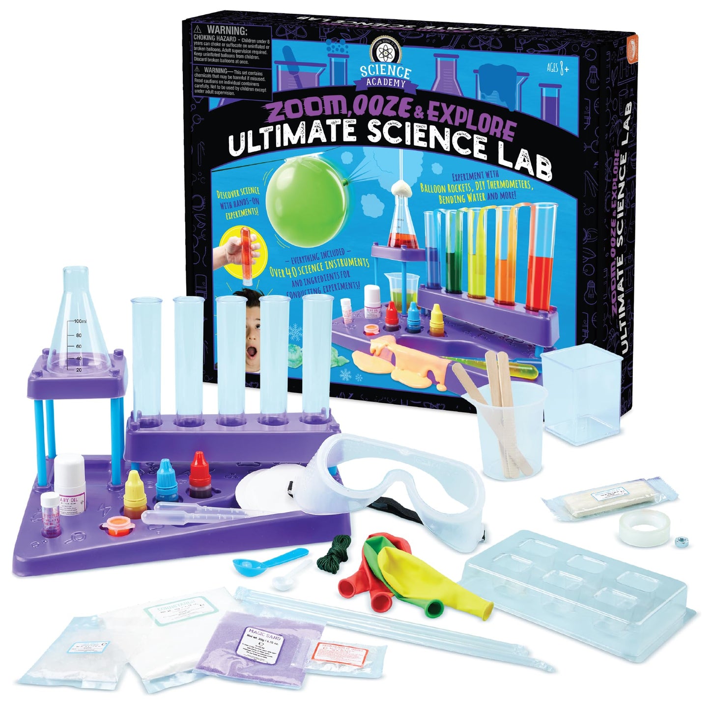 MindWare Science Academy: Zoom, Ooze & Explore Ultimate Lab 15+ Amazing Experiments for Teens & Kids Ages 8 & Up Over 40 Experiments with All