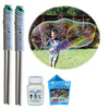 Bubbleventi Giant Bubble Kit | Made in USA | Includes 2 Wooden Wands, a Tips and Tricks Booklet, and 1 Bubble Mix - Makes 4 Gallons of Big Bubble