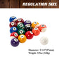Barrington Billiards 16-Piece Pool Ball Set with Triangle Rack, 2-1/4 Inch Complete Regulation Set, 7 Solid, 7 Striped, 1 Black Eight-Ball, 1 White