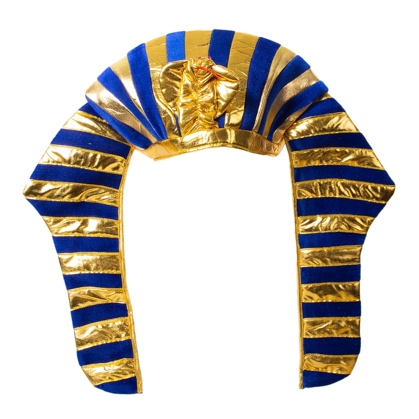 Windy City Novelties Gold & Blue Egyptian Pharaoh Hat - Ancient Costume Headpiece for Halloween, Theater, and Group Dress-Up