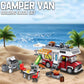 CSNRHG Camping Van Construction Toy 924 Pieces Building Block Set with Picnic Table Grill & Fire Scene Gift for Kids Teens & Vehicle Fans