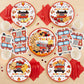 168pcs Firetruck Paper Plates Napkins Fire Truck Party Supplies Serve 24