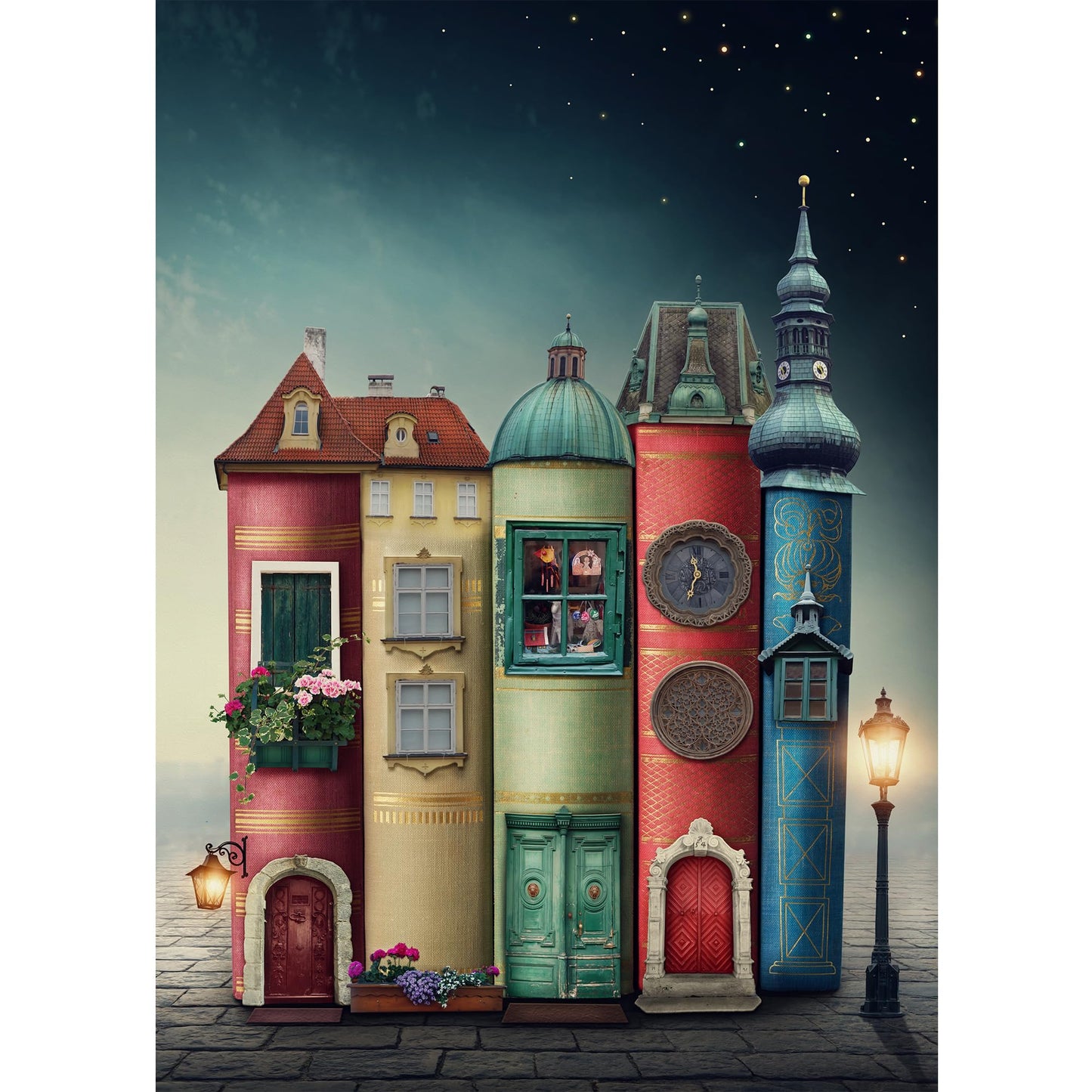 MISITU Jigsaw Puzzles 1000 Pieces for Adults Challenging Difficult Puzzles Christmas Birthday Gift Game Toys Book City 19.69 x 27.56 Inches