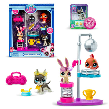 Littlest Pet Shop - Disco Nights Play Pack, Gen 7 Authentic LPS Bobble Head Toy Figure, Collectible Toy Animal, Ages 4+ - Amazon Exclusive