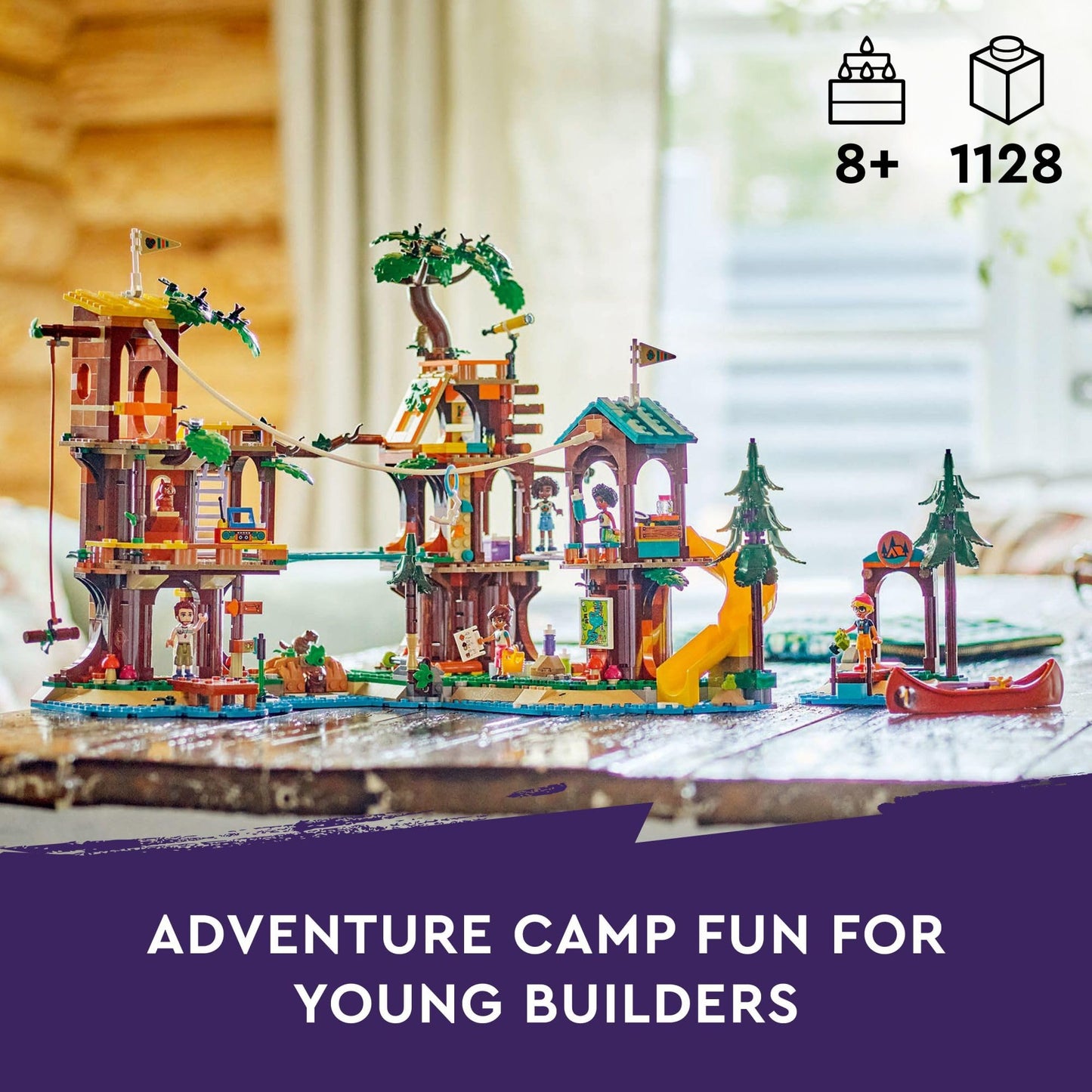 LEGO Friends Adventure Camp Tree House Building Toy - Pretend Play Toy Figures & Playsets for Girls & Boys, Ages 8+ Years - with 5 Mini Dolls & 5