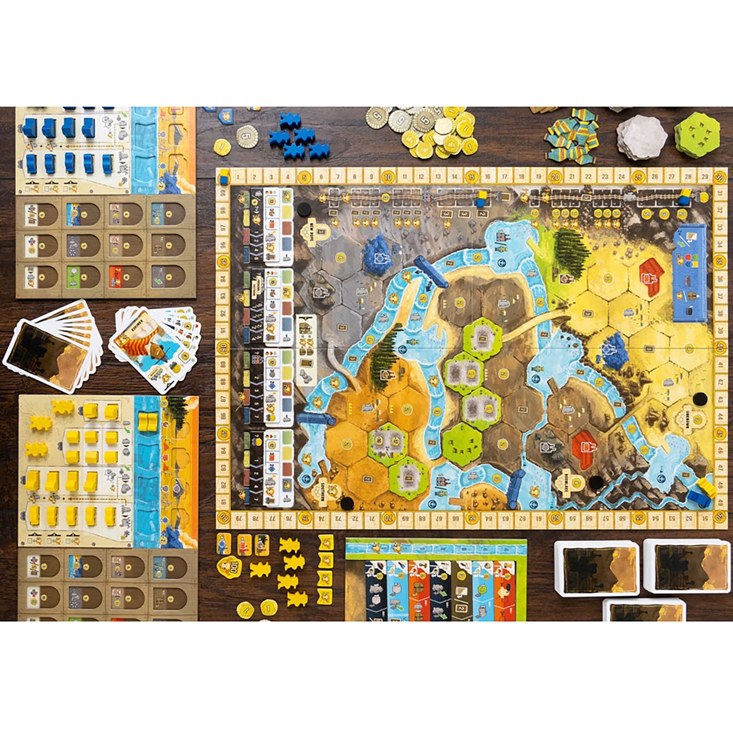 Capstone Games Boonlake Euro Strategy Board Game for 1-4 Players - Hand Management, Engine Building, Resource Planning, Territory Development