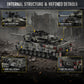Myth Qholve Leopard 2A7 Heavy Tank Building Blocks Set, 904 PCS, Realistic Military Model with 360° Rotating Turret, Elevating Gun, Smoke Grenade
